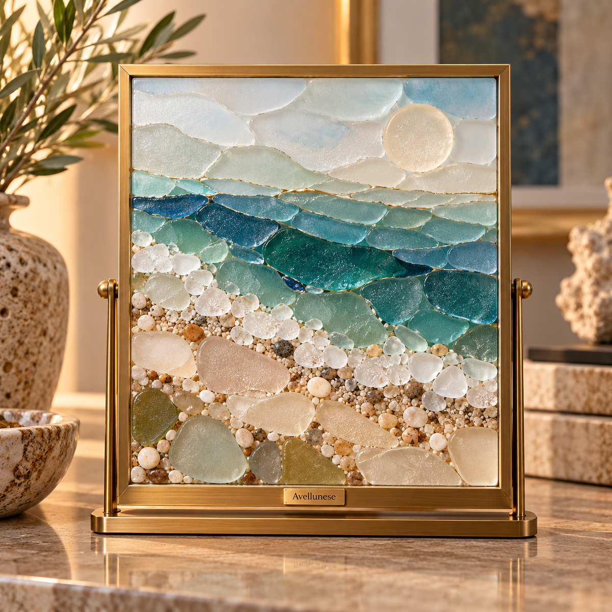 Avellunese™ Horizon Shoreline Glass Art Frame