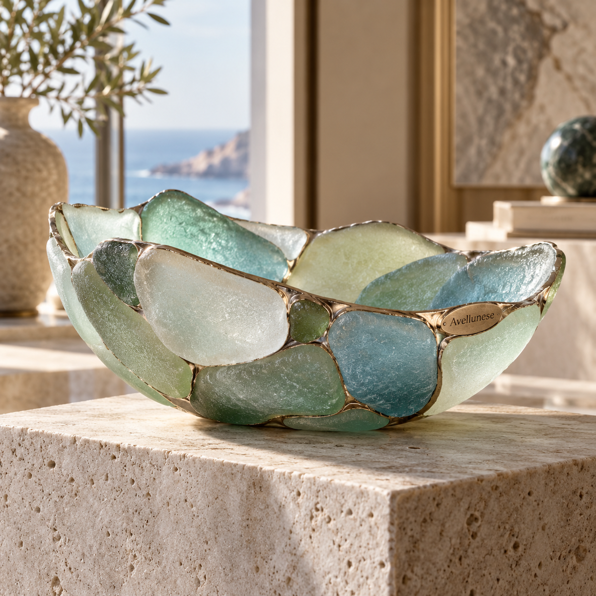 Avellunese™ Ocean Bloom Shell Bowl Sculpture