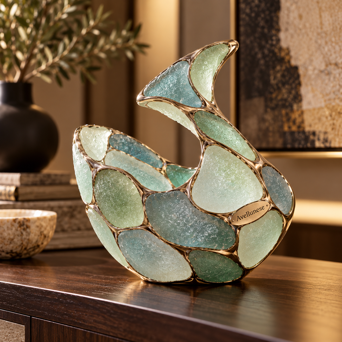 Avellunese™ Azure Drift Whale Sculpture