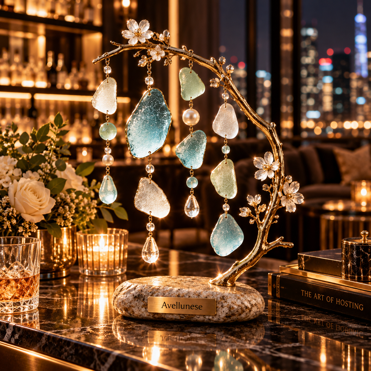 Avellunese™ Tidal Blossom Hanging Glass Tree