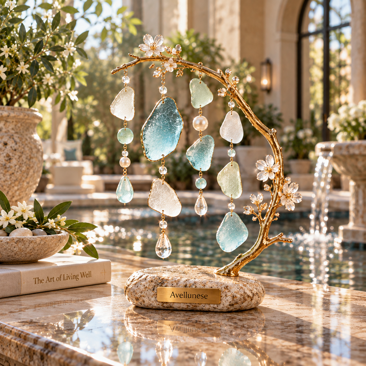 Avellunese™ Tidal Blossom Hanging Glass Tree