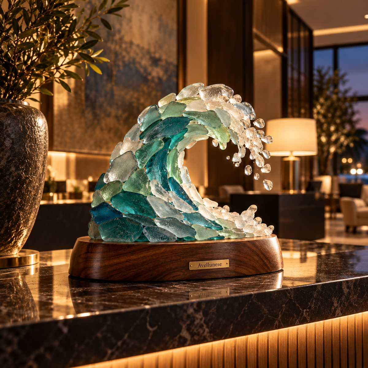 Avellunese™ Ocean Crest Wave Sculpture