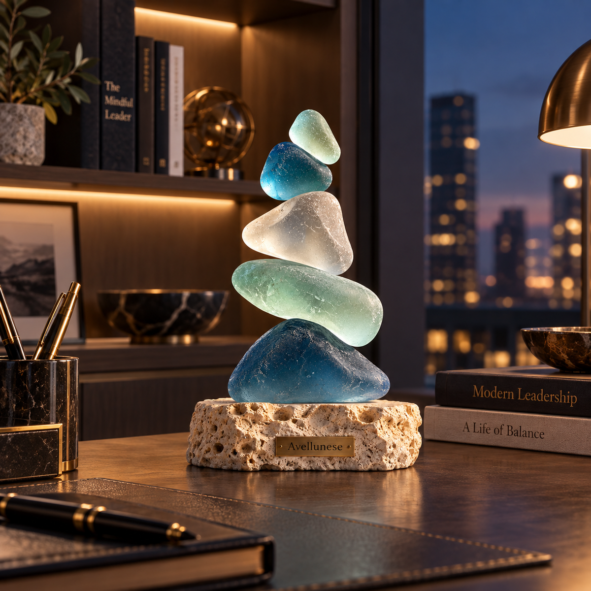 Avellunese™ Coastal Balance Stone Sculpture