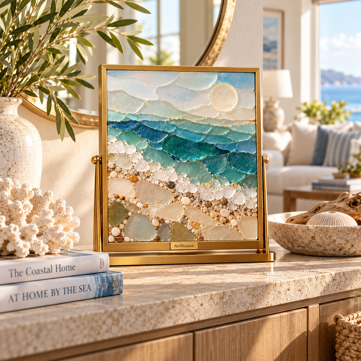 Avellunese™ Horizon Shoreline Glass Art Frame