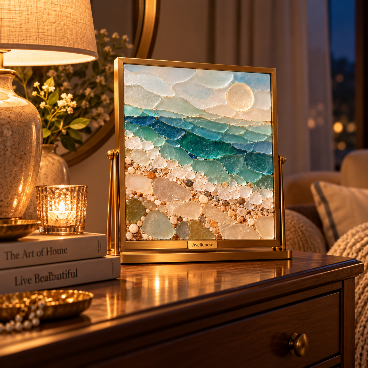 Avellunese™ Horizon Shoreline Glass Art Frame