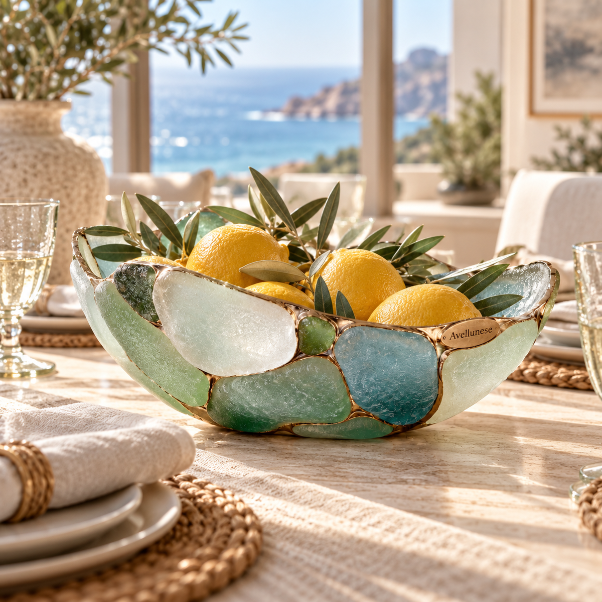 Avellunese™ Ocean Bloom Shell Bowl Sculpture